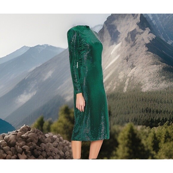 Steve Madden Green Velvet Maxi Dress - Picture 5 of 9